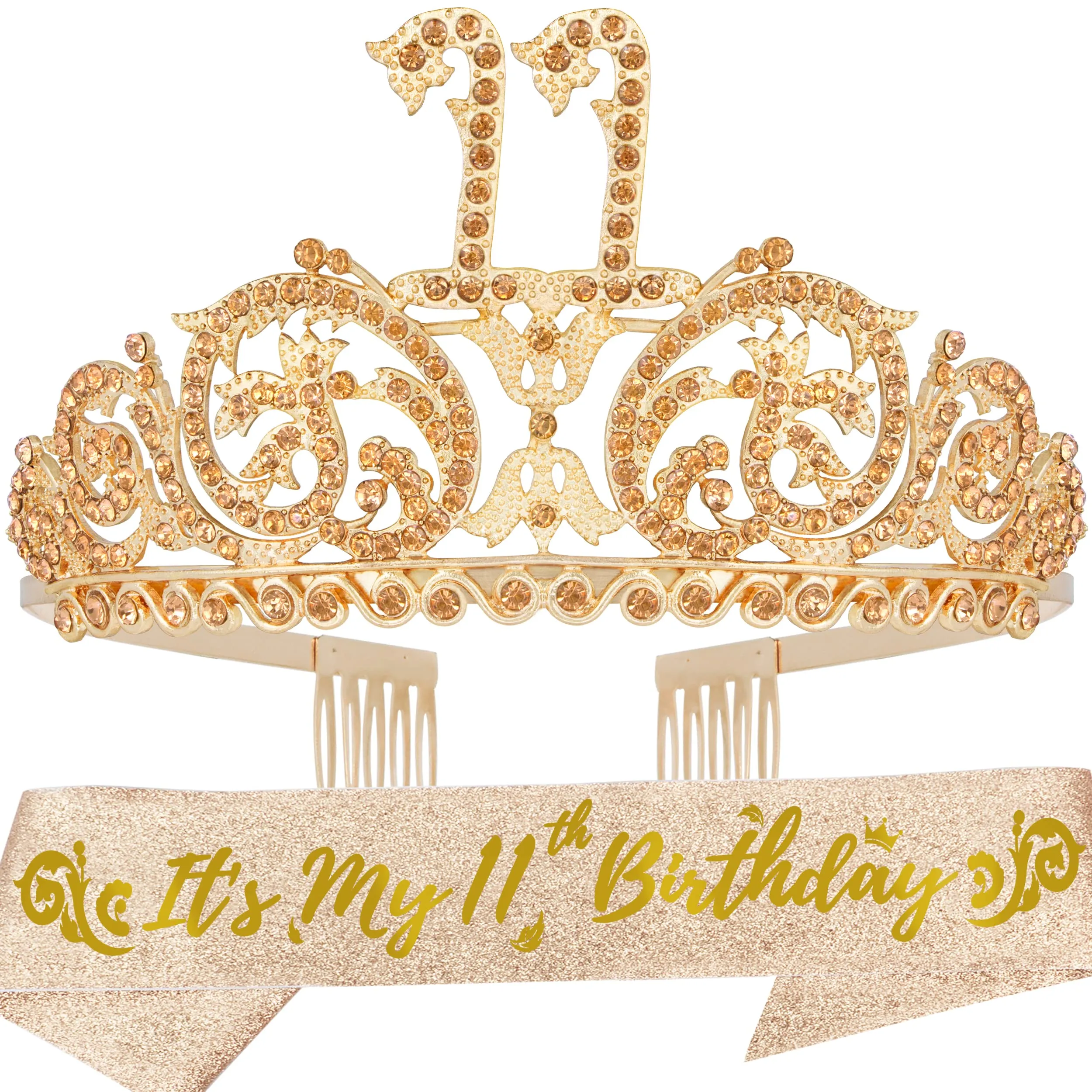 11th Birthday, 11th Birthday, 11th Birthday Gifts for Girls, 11th Birthday Tiara and Sash