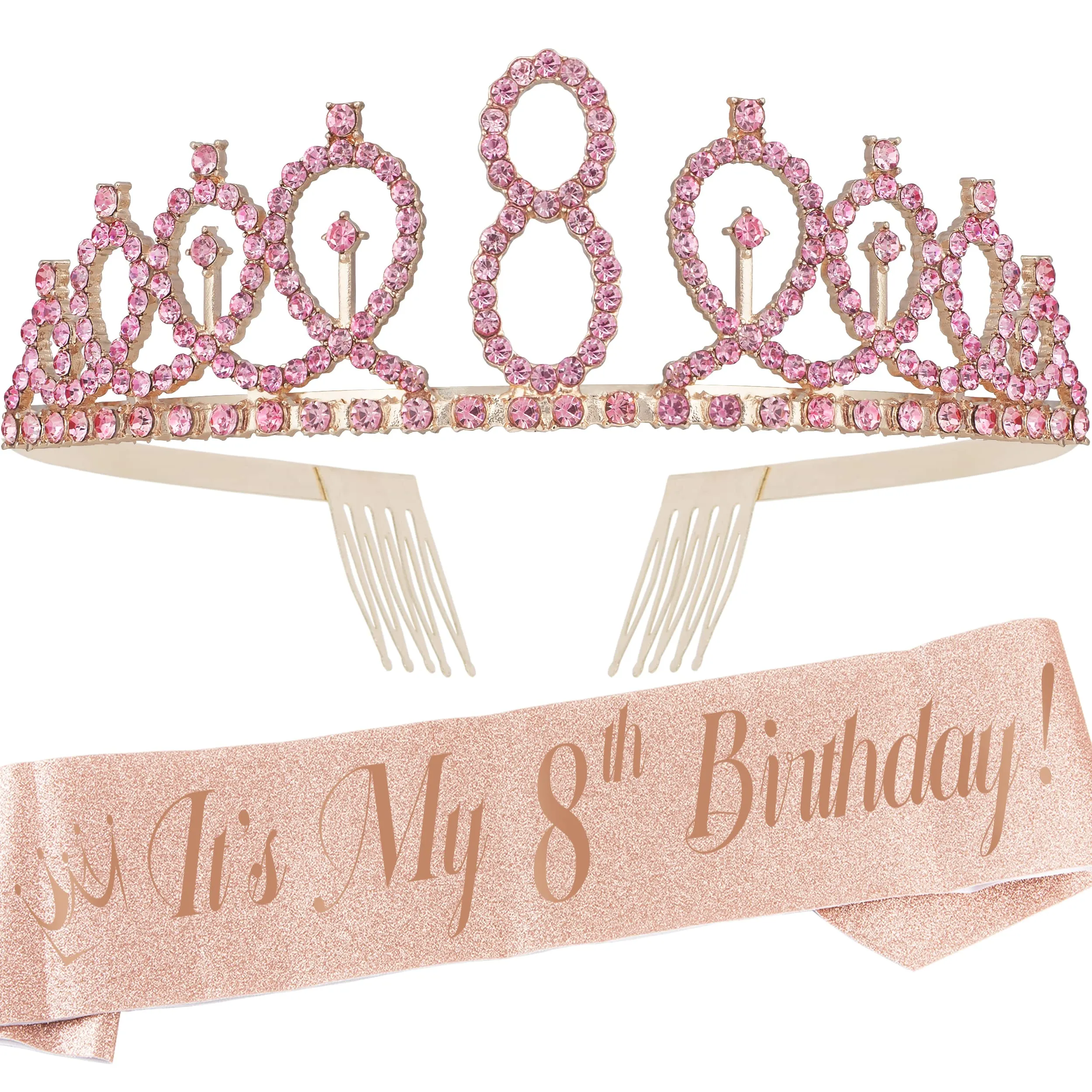 8th Birthday Gifts for Girl, 8th Birthday Decorations for Girl, 8th Birthday Tiara