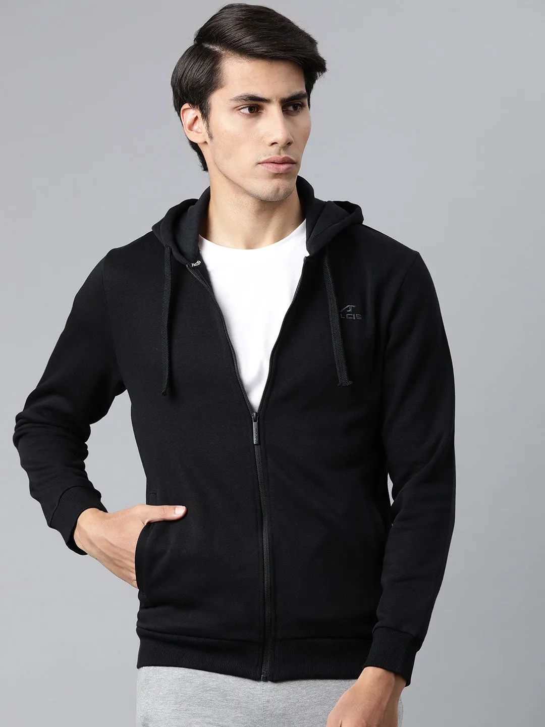 ALCIS Men Solid Black Jacket