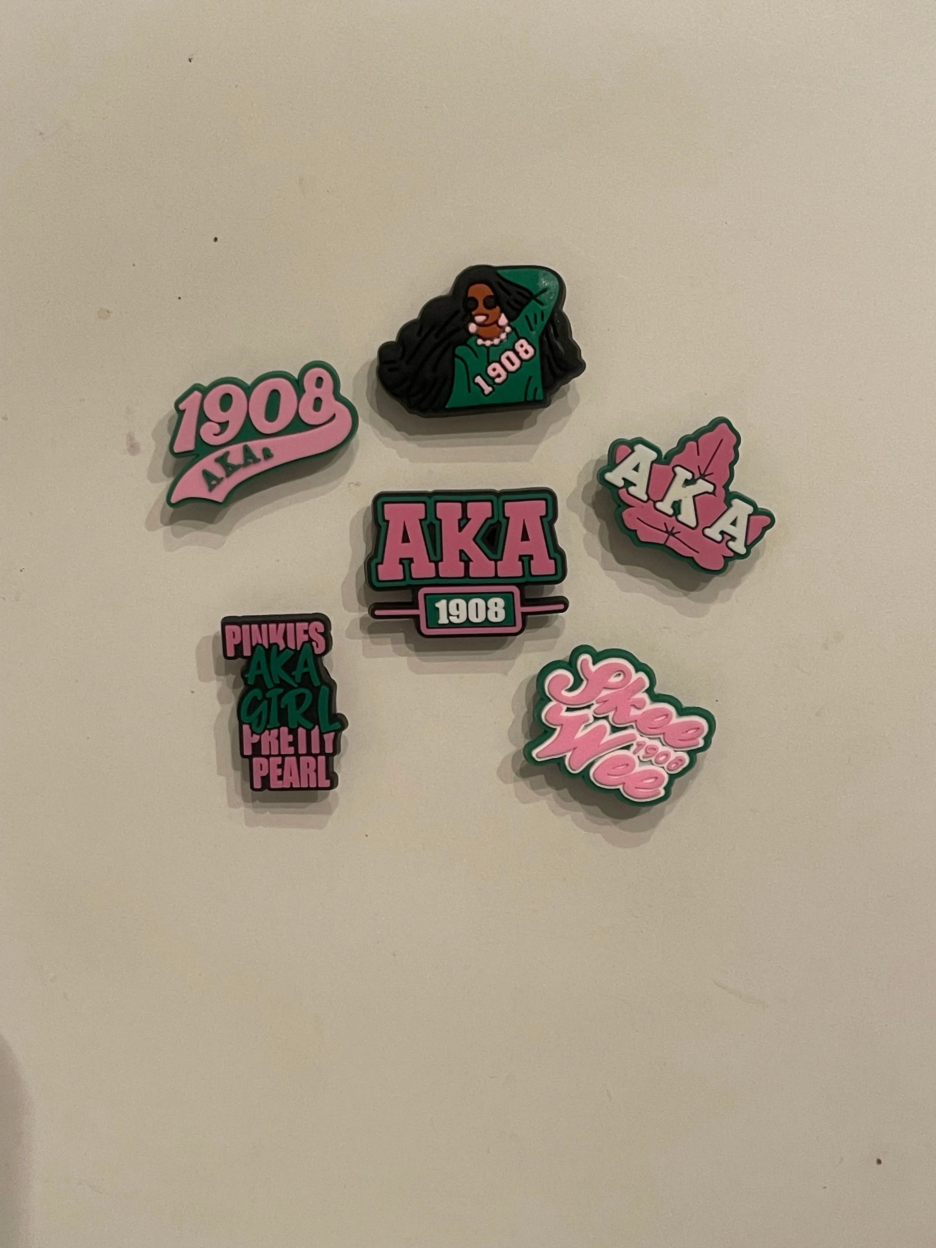 Alpha Kappa Alpha  Shoe Charms 6pcs Shoe Charms Decoration/Croc Charms