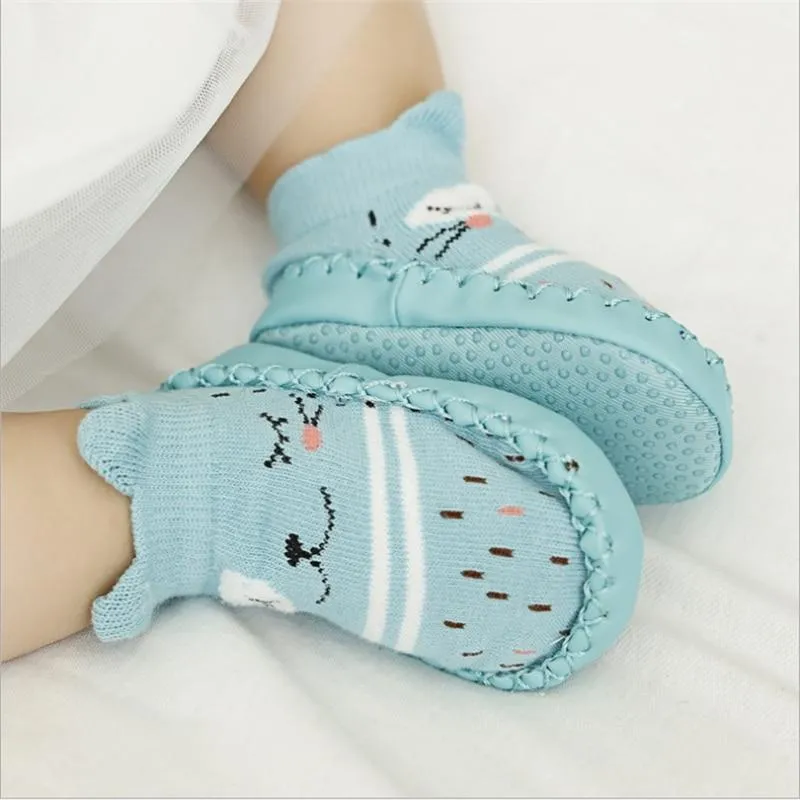 Baby Unisex Rubber Soft Anti Slip Soles Socks