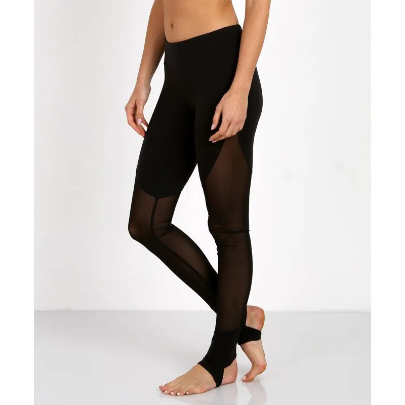 Black Veil Elasticity Patchwork Fitness Yoga Sports Leggings