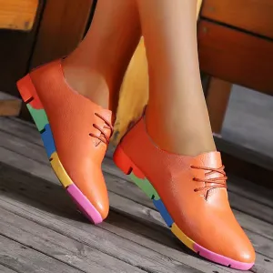 Breathable Leather Women Shoes