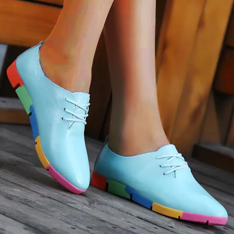 Breathable Leather Women Shoes