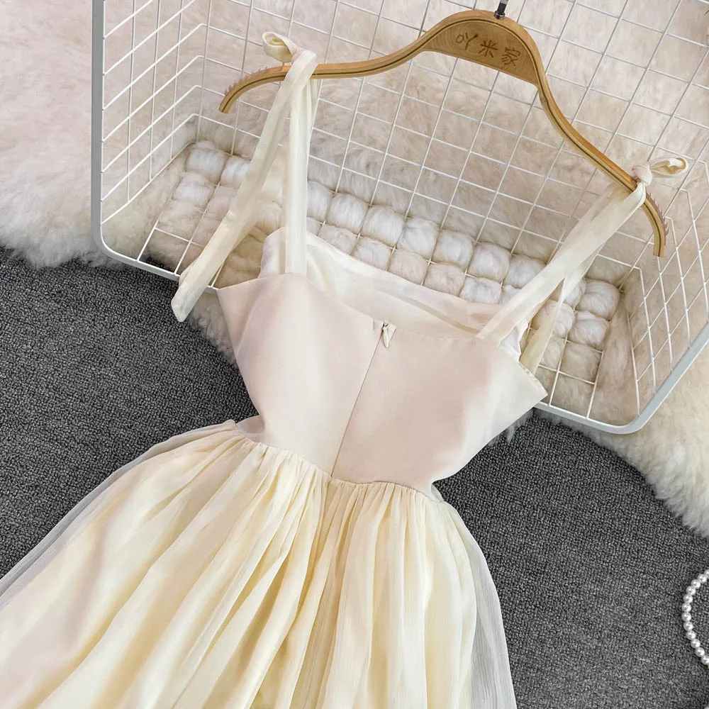 Champagne A-line short dress fashion dress     S319