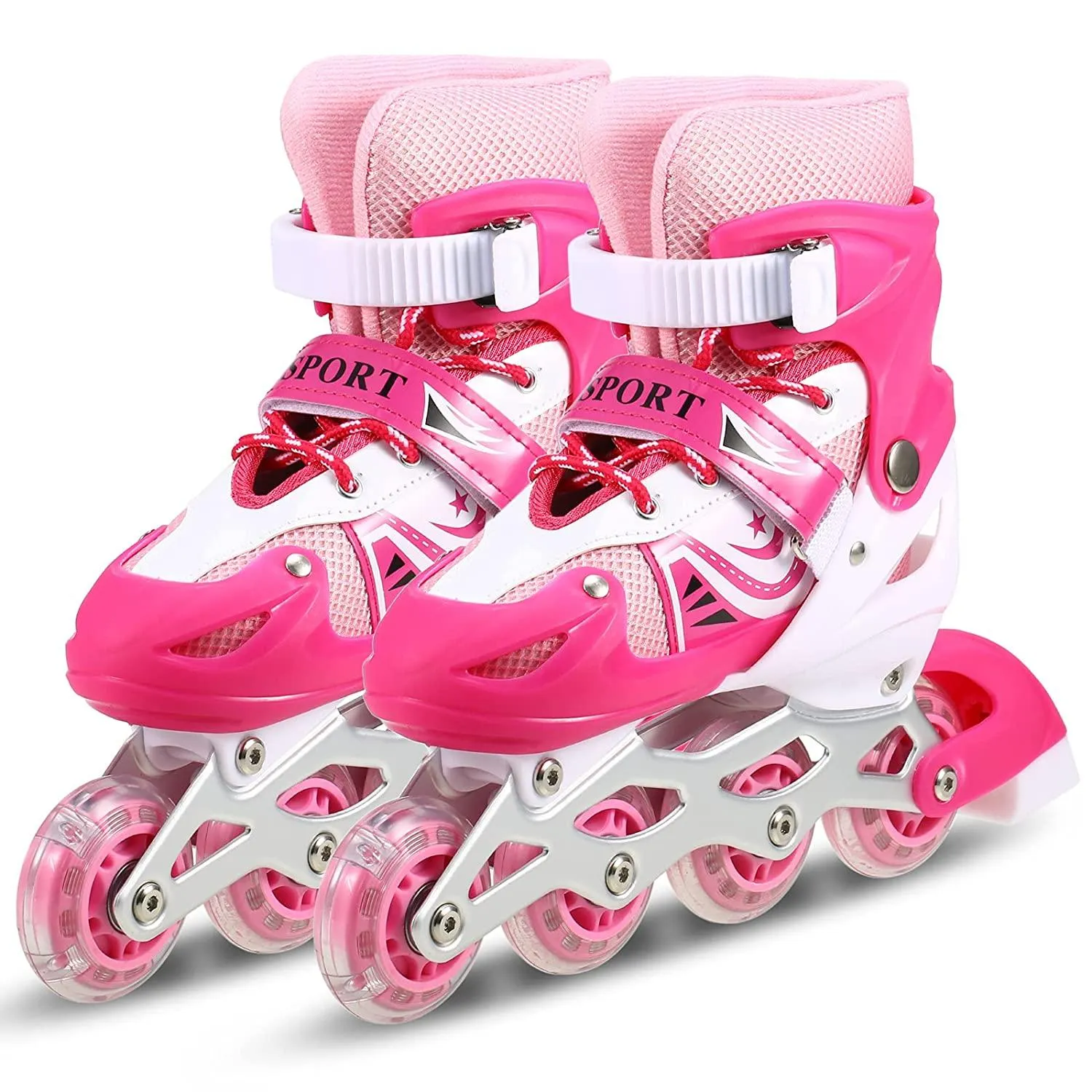 Children Roller Skates Adjustable Inline Skating Shoes (Size 35-38)