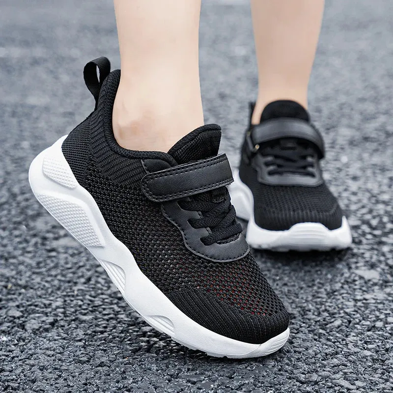 children sports shoes light weight white sneakers size 28-38 mesh travel shoes for boys and girls