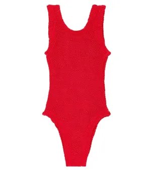 Children's classic swimsuit Hunza G Kids, red