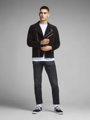 Classic Winter Genuine Suede Leather Jacket For Men | Biker Jacket