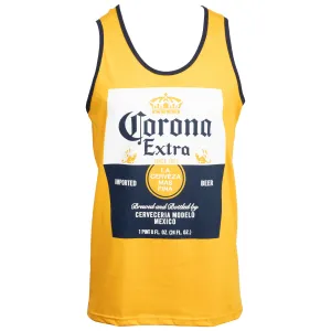 Corona Extra Classic Label Design Gold Ringer Tank