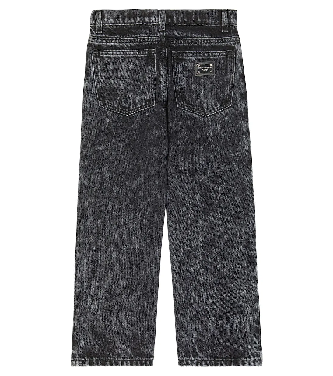 Dg jeans in cotton and silk Dolce&Gabbana Kids, black