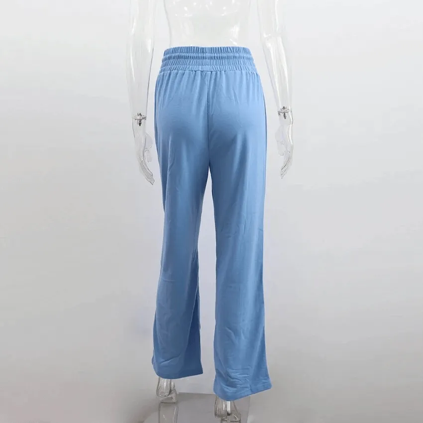 Drawstring Pleated Wide Leg Straight Pants for Women - SF1662