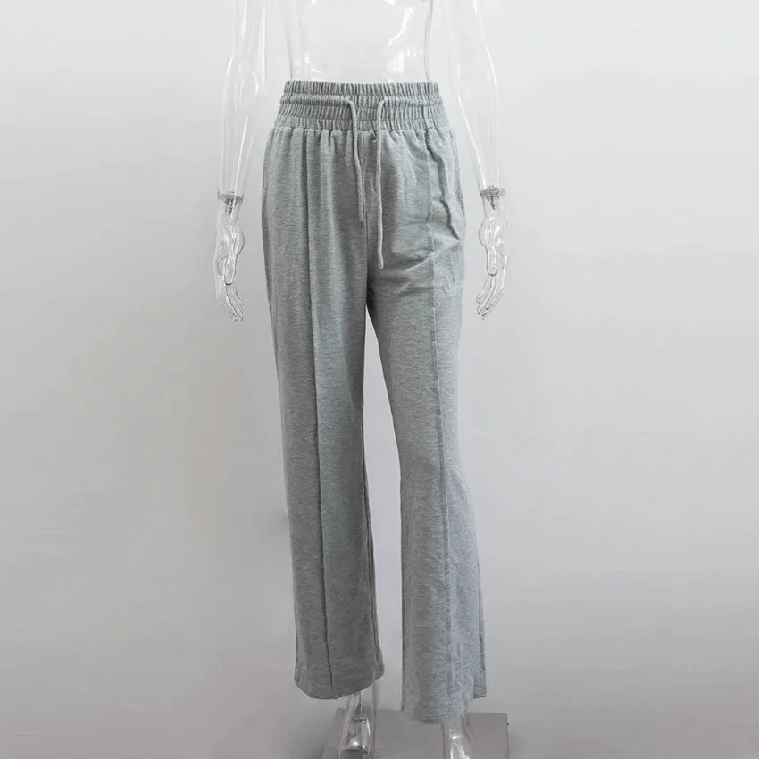 Drawstring Pleated Wide Leg Straight Pants for Women - SF1662