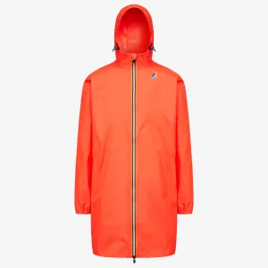 Eiffel - Unisex Waterproof Packable Long Rain Jacket in Red Papavero