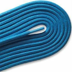 Fashion Casual/Athletic Round 3/16" Laces Custom Length with Tip - Neon Blue (1 Pair Pack) Shoelaces