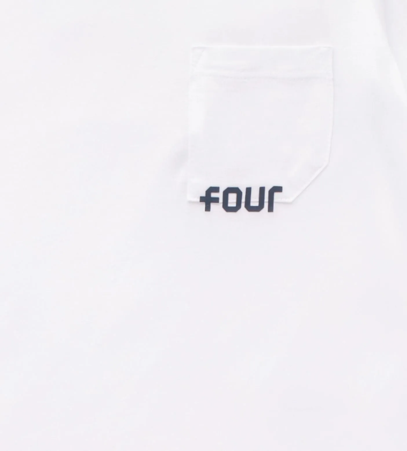 Four Kids Logo Pocket Tee White