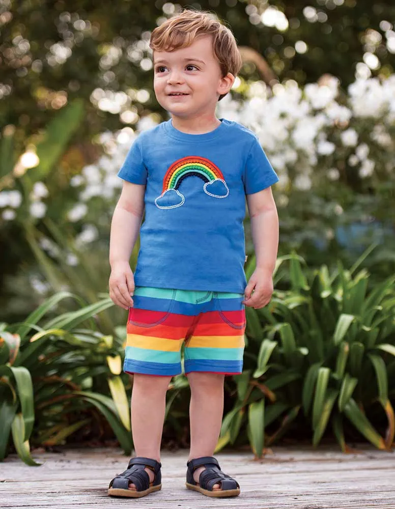 Frugi Avery Applique Rainbow Top