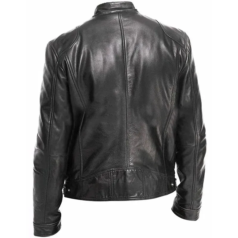 Funki Buys | Jackets | Men's Standing Collar Biker Jackets