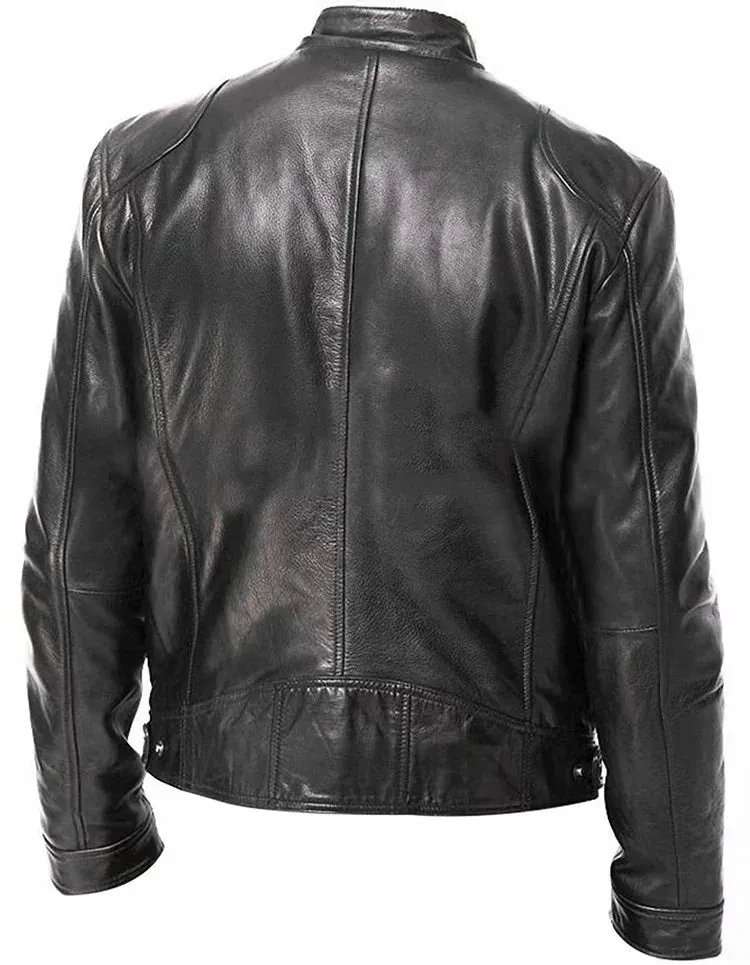 Funki Buys | Jackets | Men's Standing Collar Biker Jackets