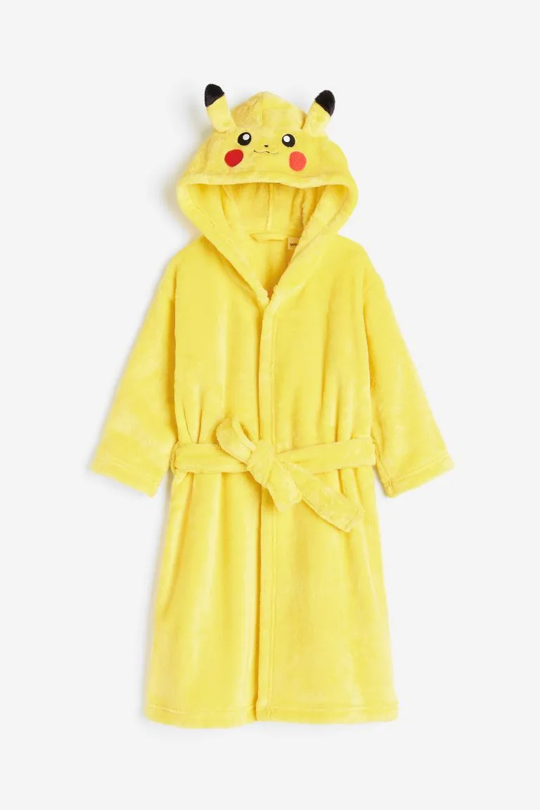 H&M x Pokémon Fleece robe, yellow