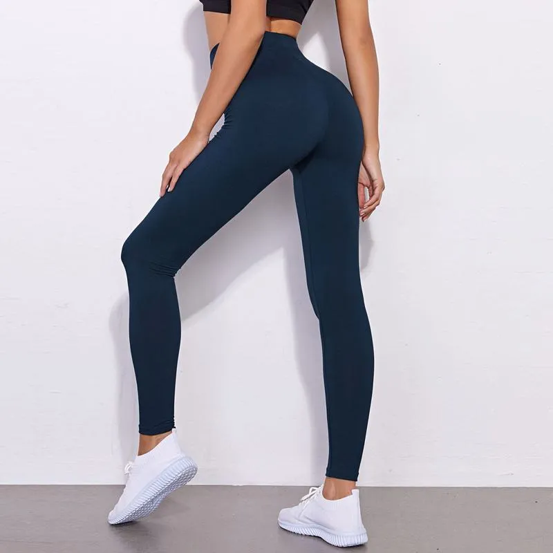 High-Waisted Yoga Slimming Sports High Elastic Hollowed-Out Sports Leggings