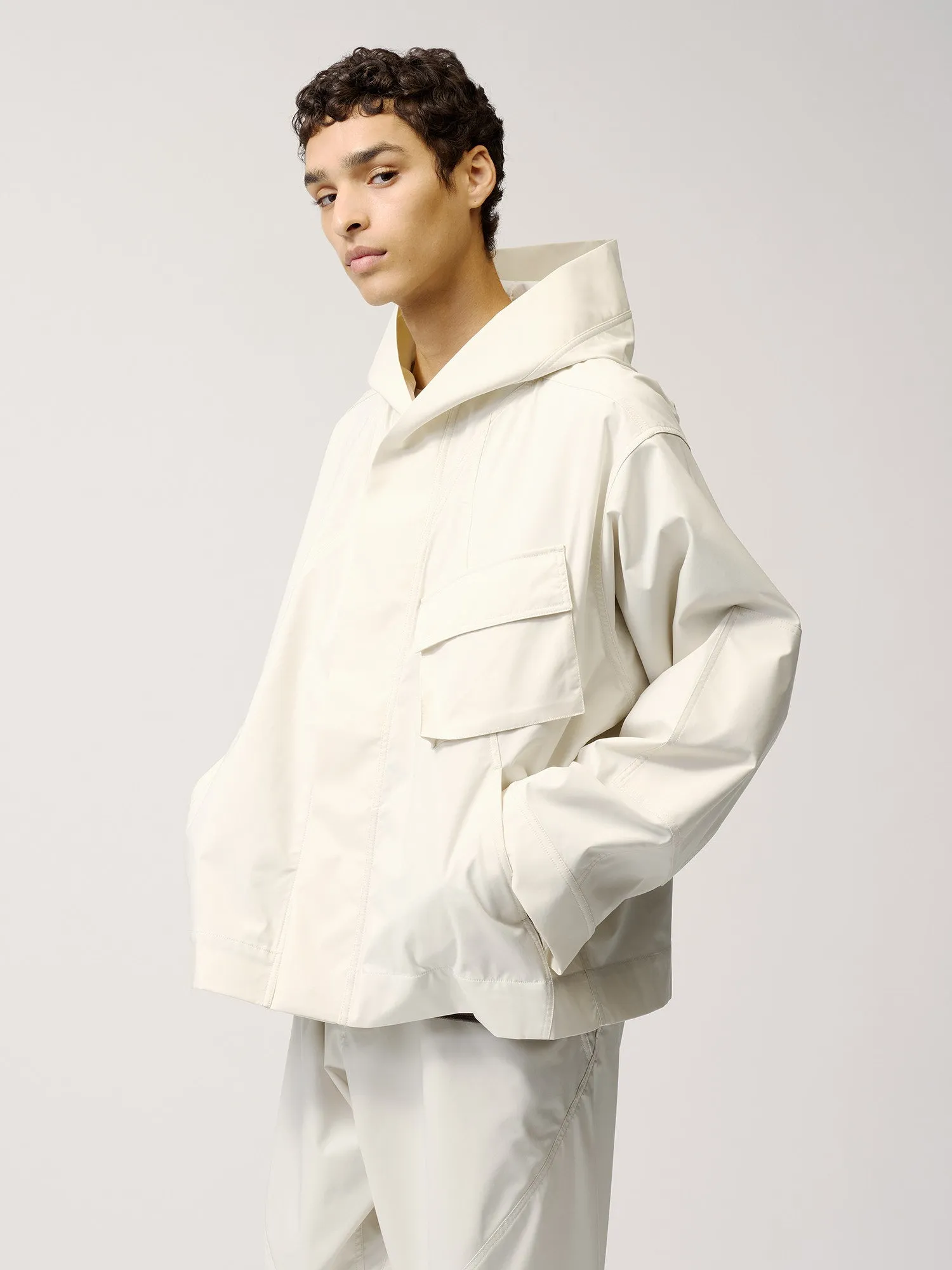 Hooded Cargo Pocket Jacket