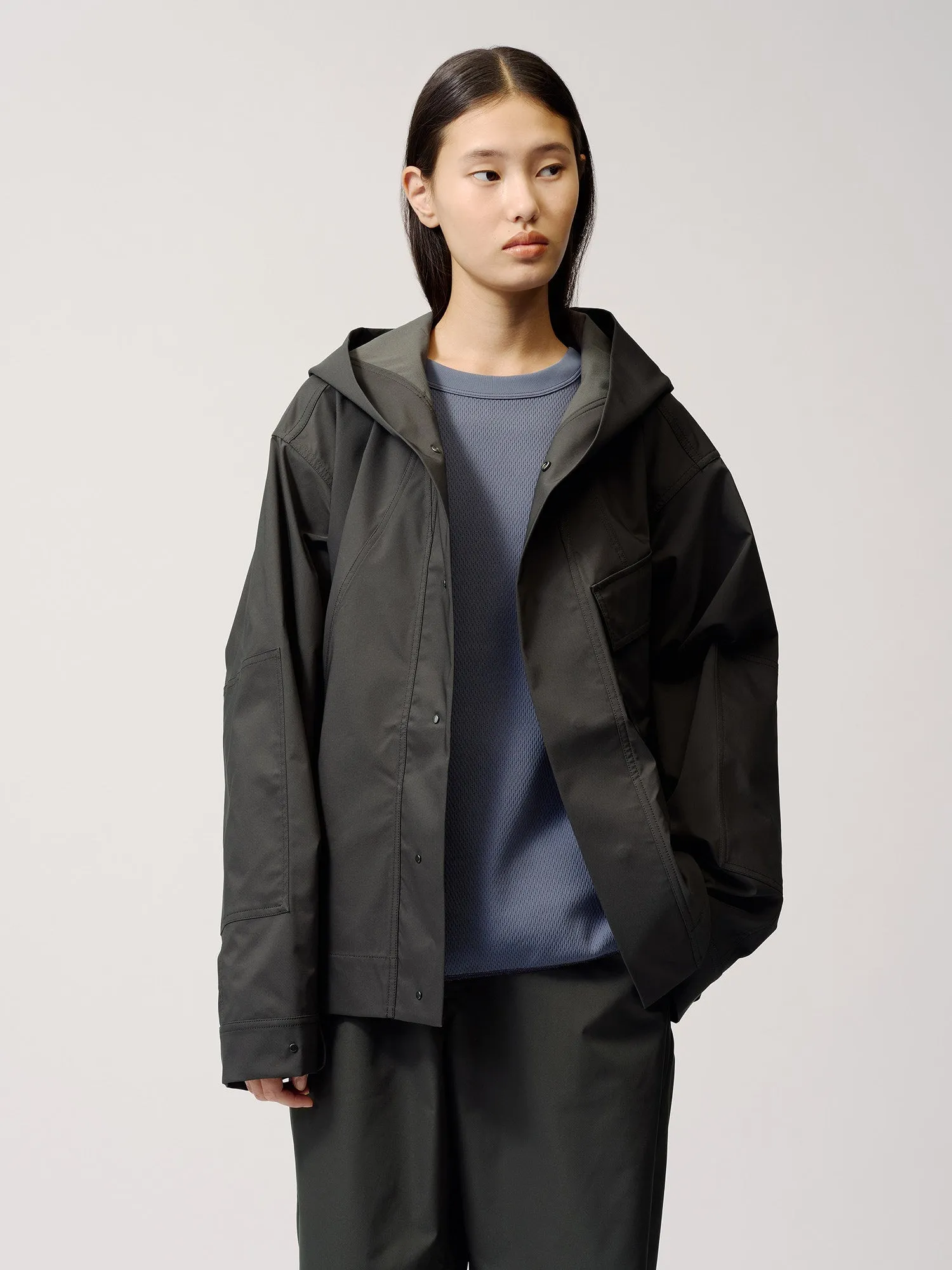 Hooded Cargo Pocket Jacket