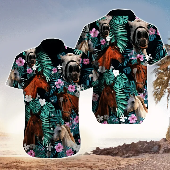 Horse Pattern Hawaiian Shirt for men, Women