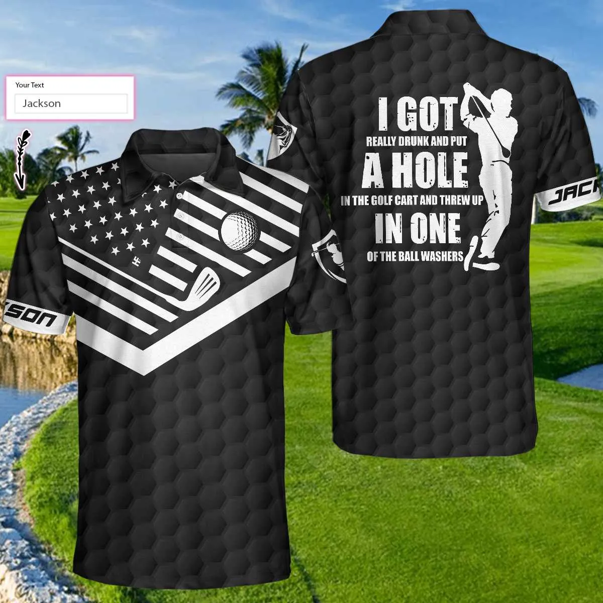 I Got Really Drunk And Put A Hole In The Golf Cart Custom Polo Shirt, Personalized Golf Shirt For Men Coolspod