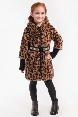 Imoga Georgia Girls Coat - Leopard (Size 14 left)