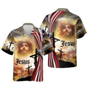 Jesus Cross Hawaiian Shirts - Religious Hawaiian Shirts - Hawaiian Christian For Men Women