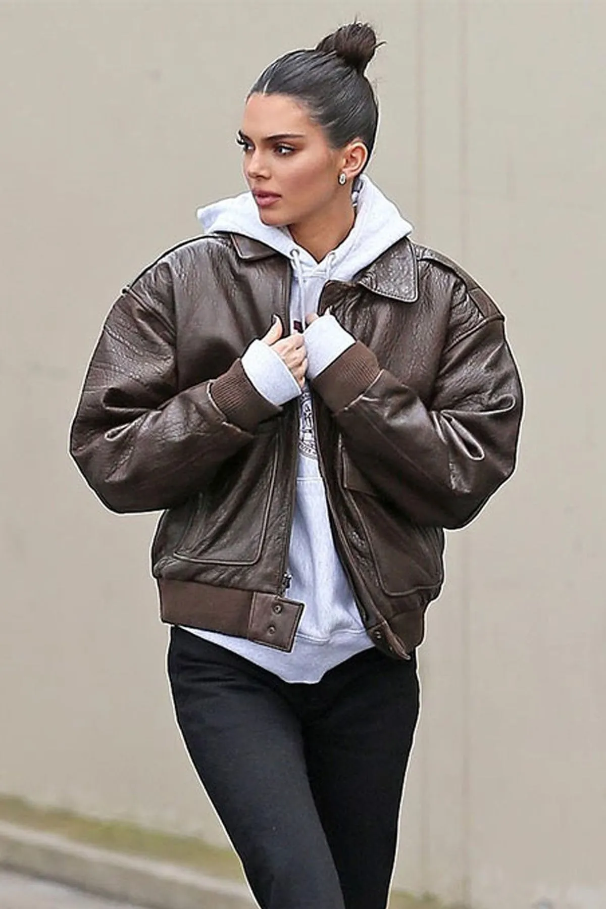 Kendall Jenner Leather Jacket For Women | Bomber Jacket