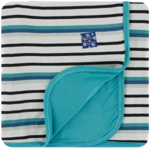 KicKee Pants Neptune Stripe Stroller Blanket