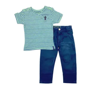 Kids Bob Jersey Tee   Navy Pants Set