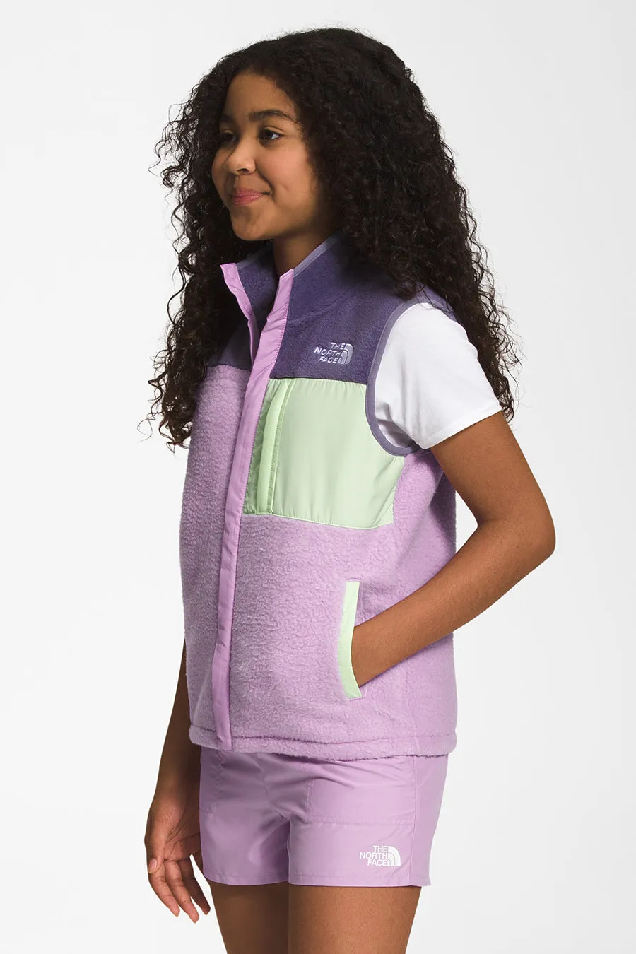 Kids Fleece Vest North Face Mashup Lupine