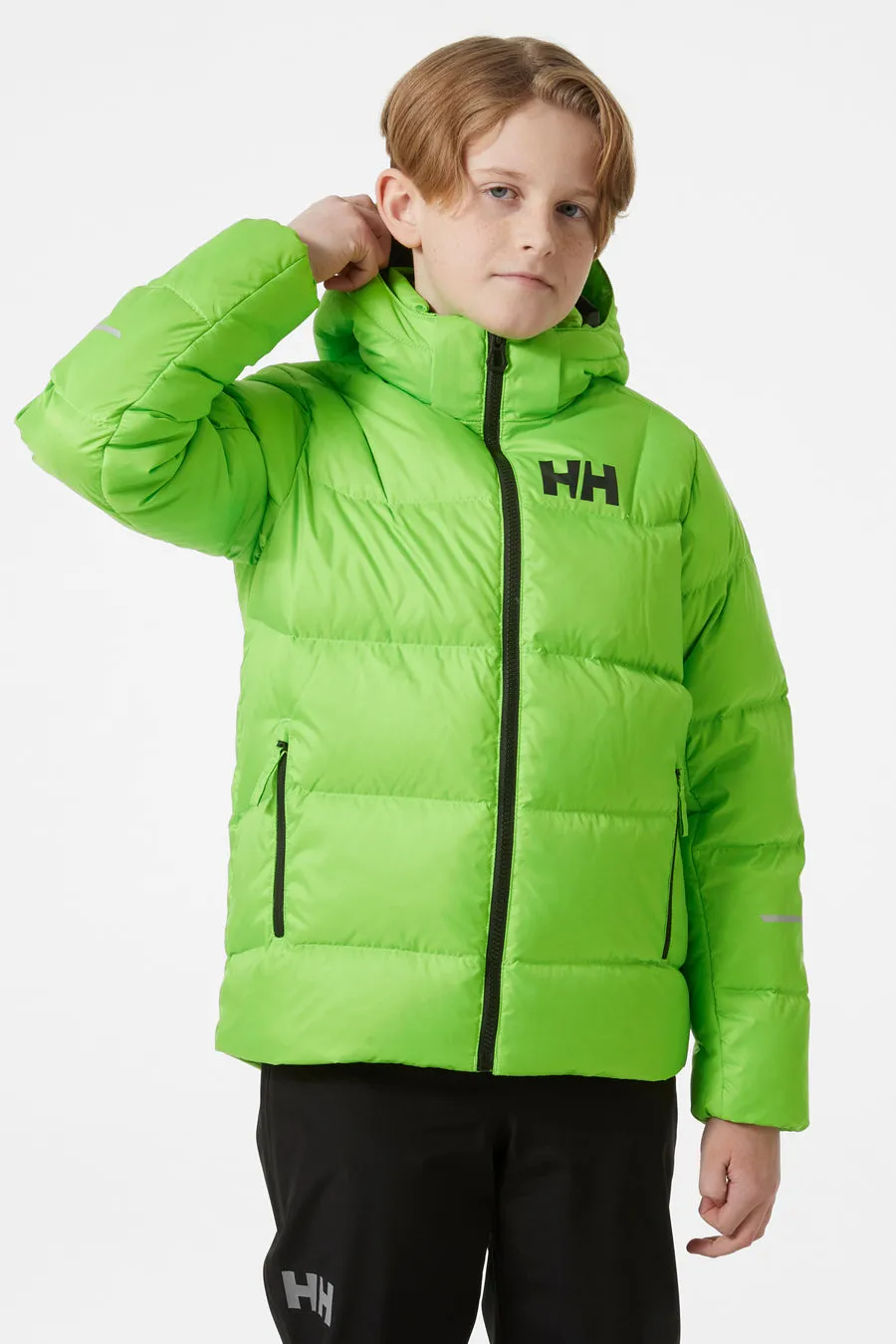 Kids Jacket Ski Helly Hansen Isfjord Down Parakeet Green