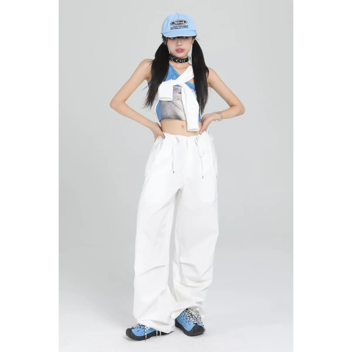 Loose Fit Retro Casual Street Style Sports Cargo Pants