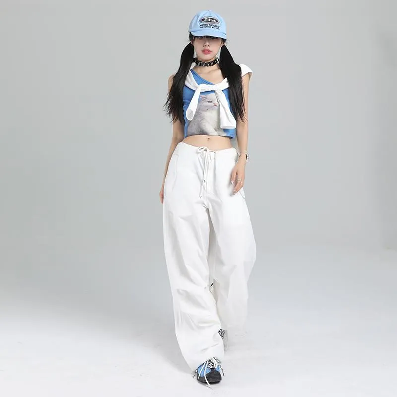 Loose Fit Retro Casual Street Style Sports Cargo Pants