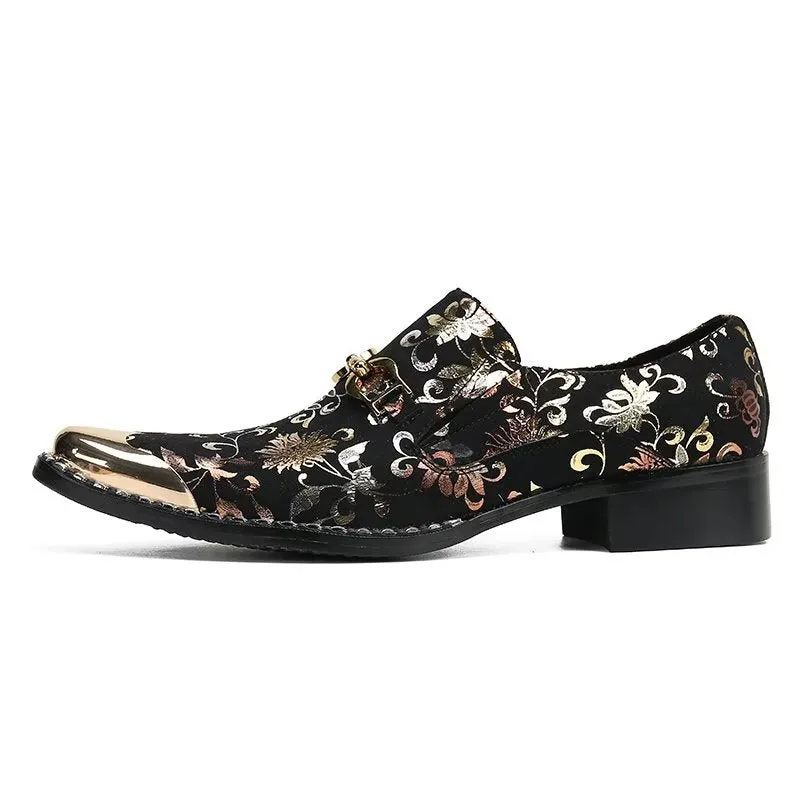 LuxeLeather Exotic Texture Slip-on Dress Shoes