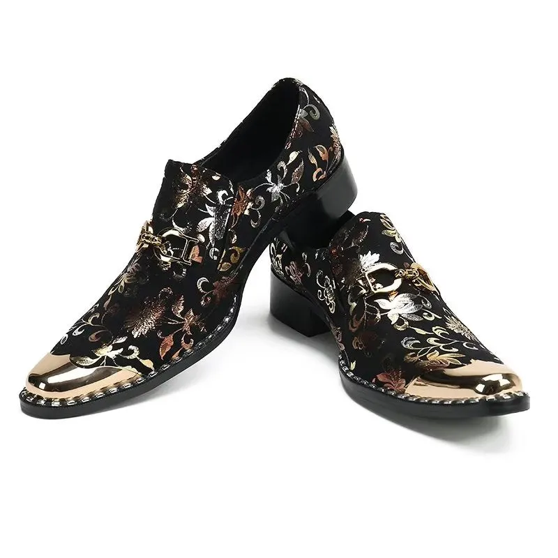 LuxeLeather Exotic Texture Slip-on Dress Shoes