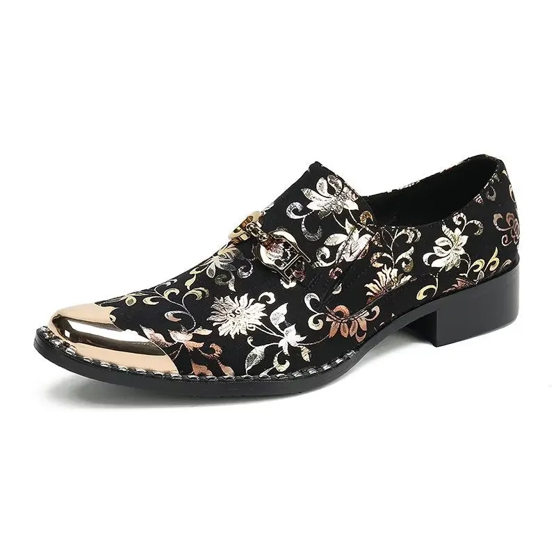 LuxeLeather Exotic Texture Slip-on Dress Shoes