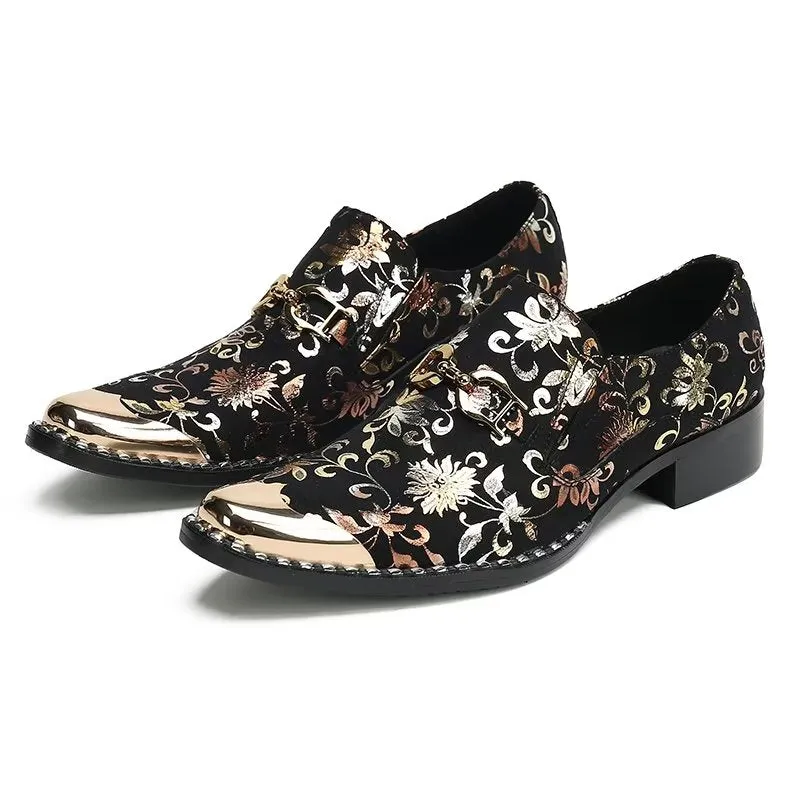 LuxeLeather Exotic Texture Slip-on Dress Shoes