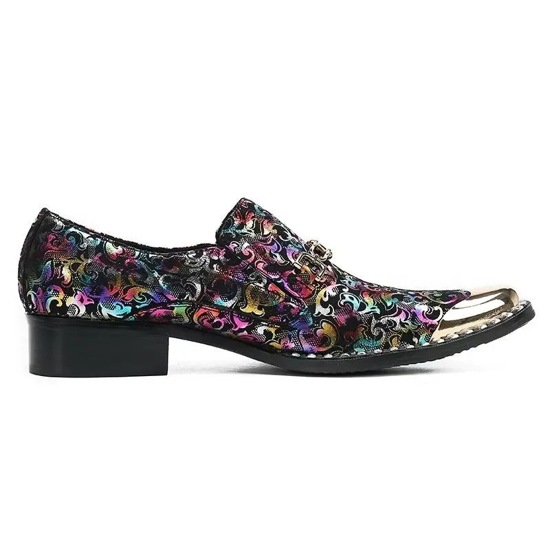 LuxeLeather Exotic Texture Slip-on Dress Shoes