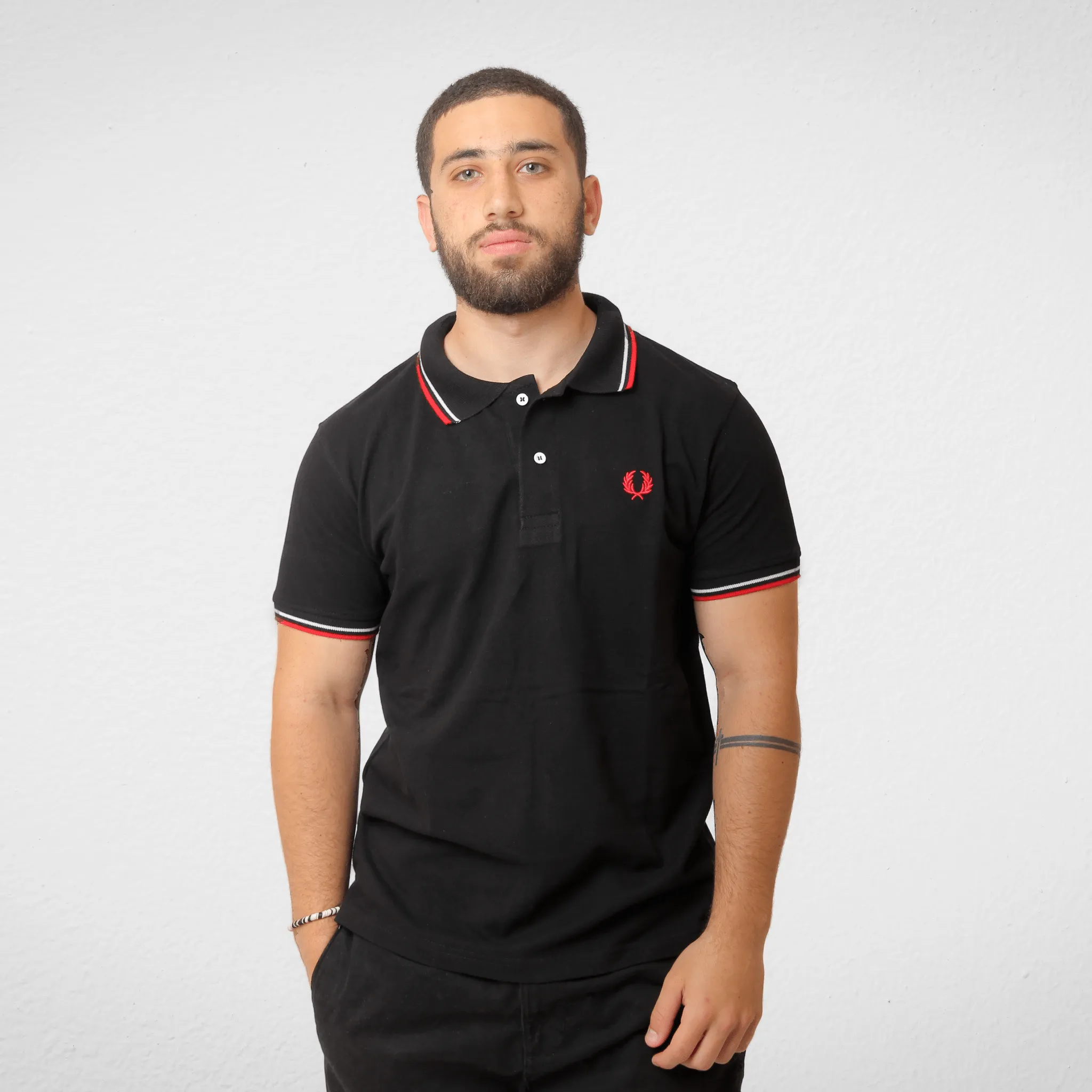 Men Polo Shirt -  (تصنيع محلي) - Black