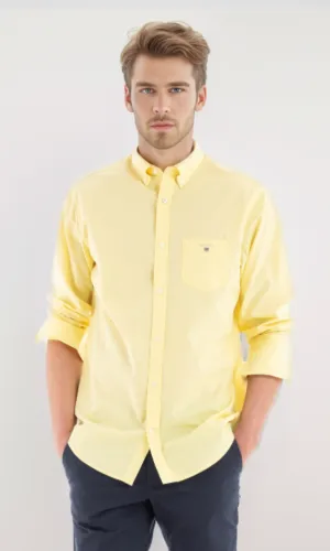 Men shirt Oxford (Yellow)