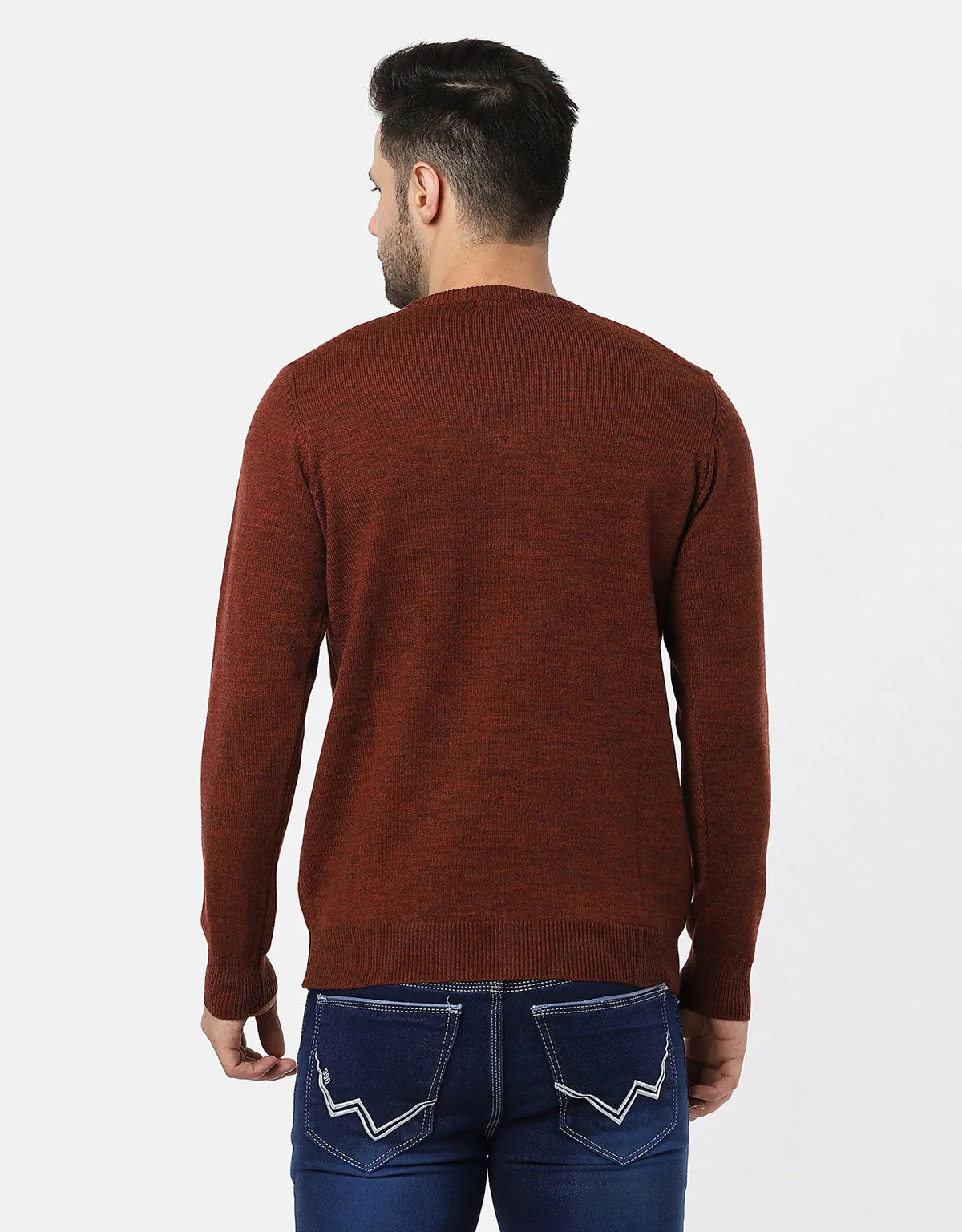 Men Woolen V-Neck Pullover