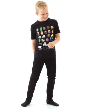 Minecraft Sprites Black T-Shirt