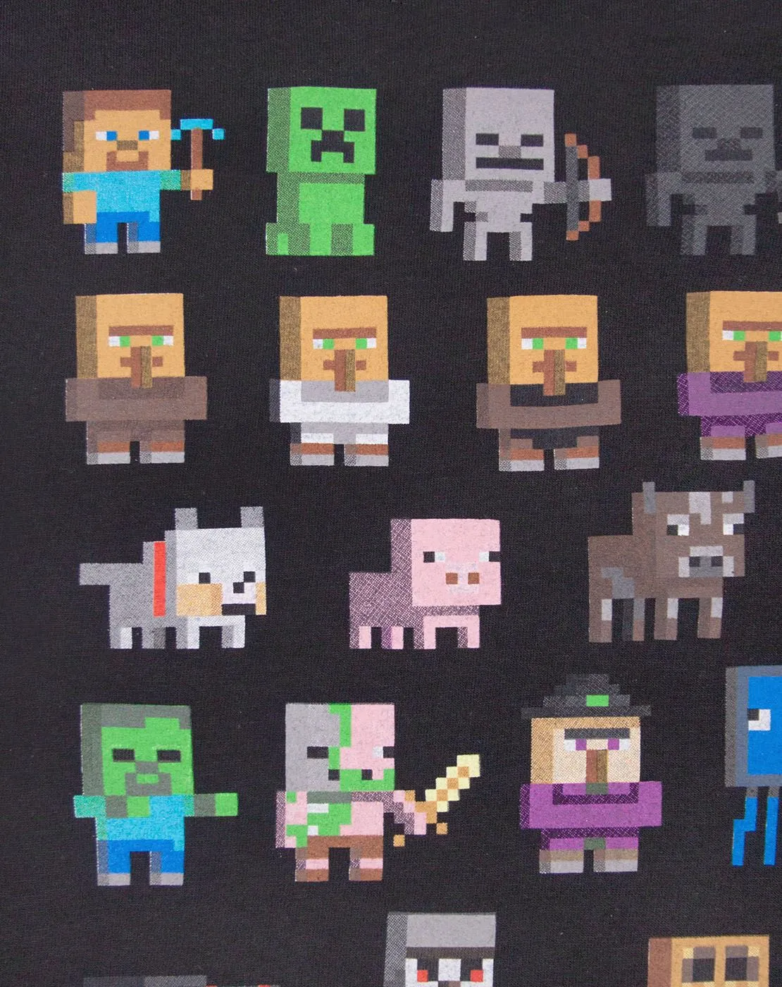 Minecraft Sprites Black T-Shirt