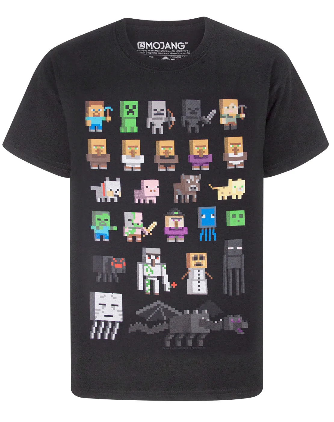 Minecraft Sprites Black T-Shirt