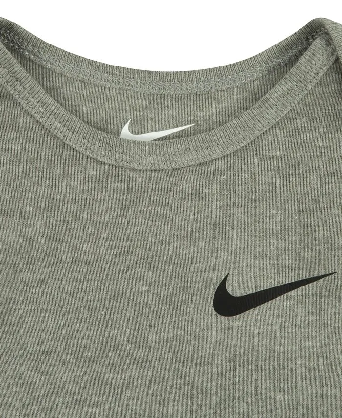 Mini Me Essential bodysuit for boys and girls, 3 pcs. Nike, gray